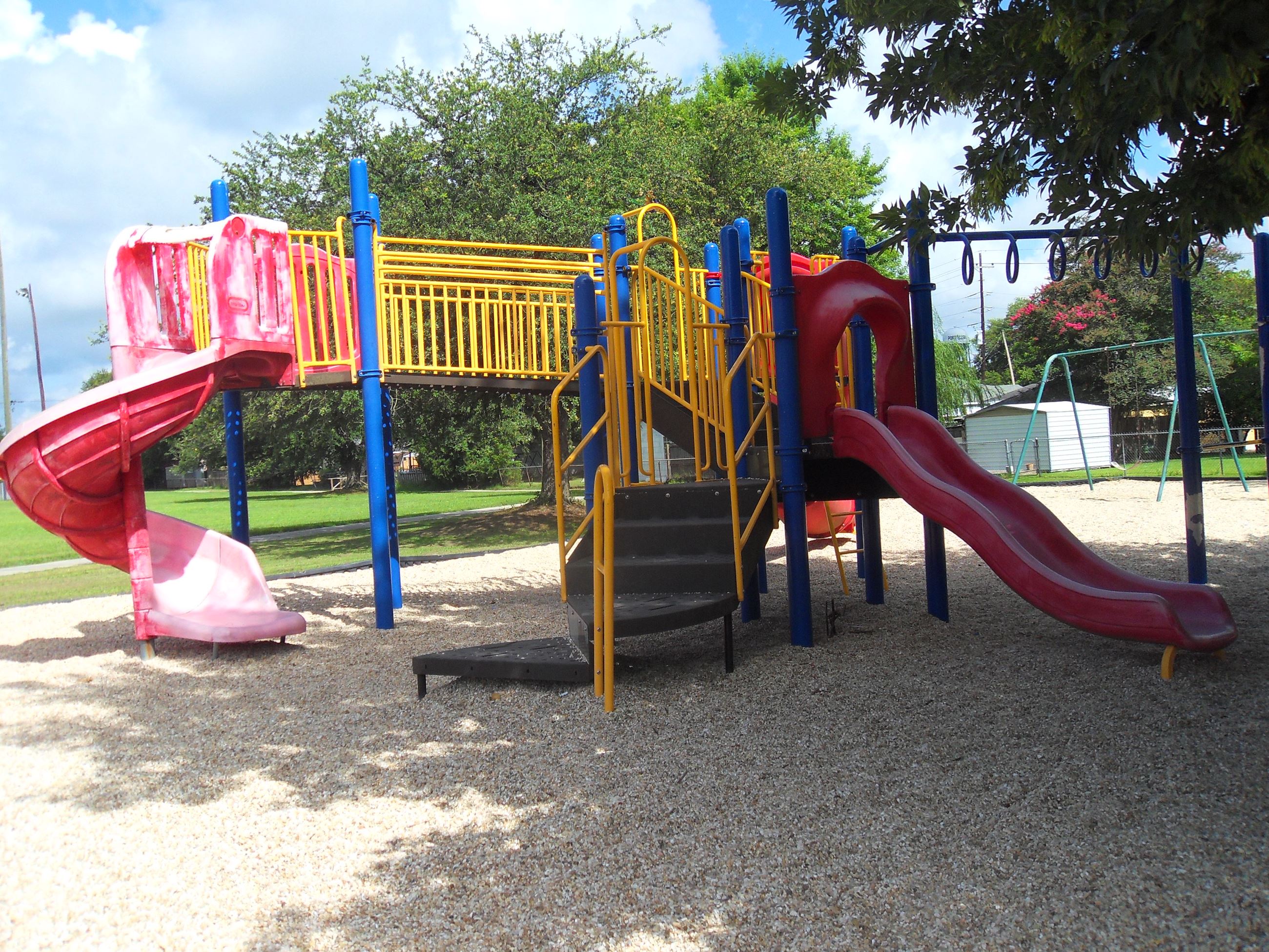 Playground under a tree