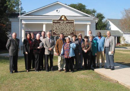 Council Members with the historical marker